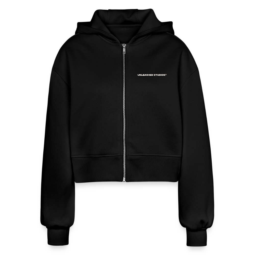 Skip Dm's Cropped Zip-Up - Black - black