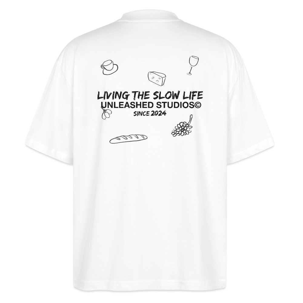 Living the Slow Life Tee - White - white