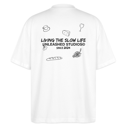 Living the Slow Life Tee - White - white